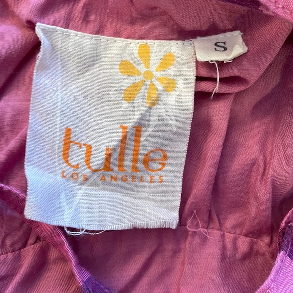 Tulle Plaid Cross Strap Fit and Flare Dress - Picture 7 of 7